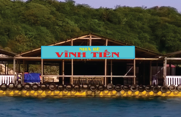 Nhà bè kinh doanh hải sản Vĩnh Tiến